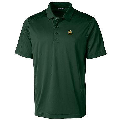 Men's Cutter & Buck Green Notre Dame Fighting Irish Alumni Logo Prospect Textured Stretch Polo