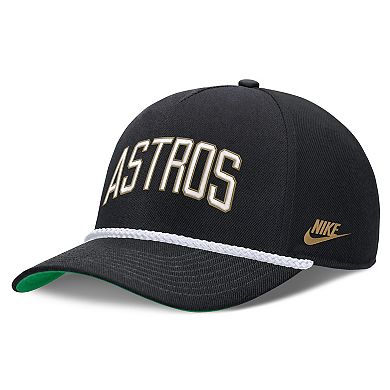 Men's Nike Black Houston Astros Cooperstown Collection Rise Adjustable Hat