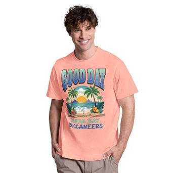 Men's Margaritaville Coral Tampa Bay Buccaneers Good Day T-Shirt