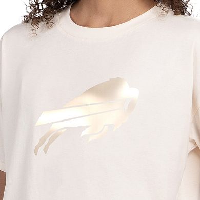 Women's Starter Cream Buffalo Bills Pastel Travel Boxy Cropped T-Shirt