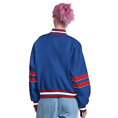 Women's Starter Royal Chicago Cubs Interception Full-Snap Varsity Jacket