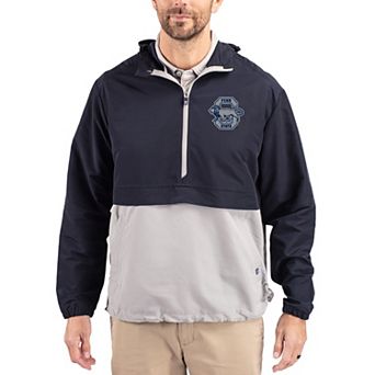 Men's Cutter & Buck Navy Penn State Nittany Lions Charter Eco Recycled Half-Zip Anorak Jacket