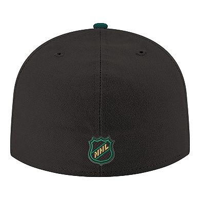 Men's New Era Black Dallas Stars Core Logo Two-Tone 59FIFTY Fitted Hat