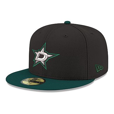 Men's New Era Black Dallas Stars Core Logo Two-Tone 59FIFTY Fitted Hat