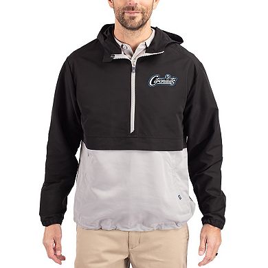 Men's Cutter & Buck Black UCF Knights Charter Eco Recycled Half-Zip Anorak Jacket