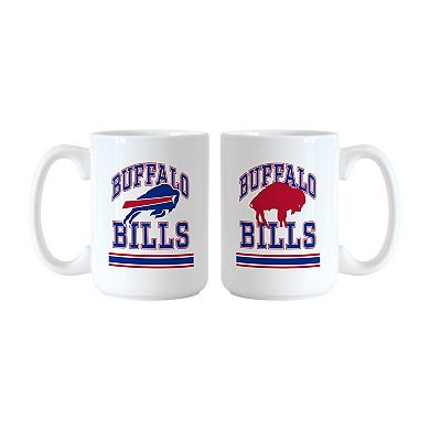 Logo Brands Buffalo Bills 15oz. Current & Throwback Mug Set