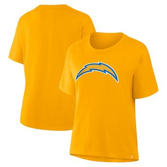 Women's Fanatics Gold Los Angeles Chargers Essential Legacy T-Shirt