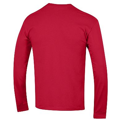 Men's Champion Red Louisville Cardinals Basic Arch Long Sleeve T-Shirt