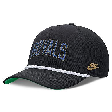 Men's Nike Black Kansas City Royals Cooperstown Collection Rise Adjustable Hat