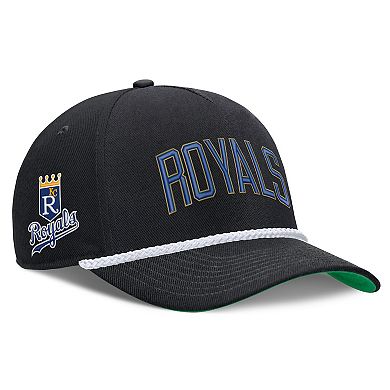 Men's Nike Black Kansas City Royals Cooperstown Collection Rise Adjustable Hat