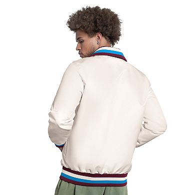 Men's Starter White Philadelphia Phillies The Captain Cooperstown Logo Full-Zip Varsity Jacket