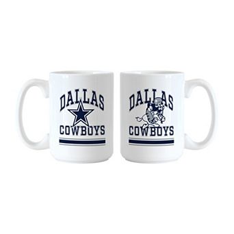 Logo Brands Dallas Cowboys 15oz. Current & Throwback Mug Set