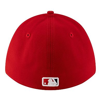Men's New Era Red Los Angeles Angels Player Replica 39THIRTY M-Crown Flex Hat