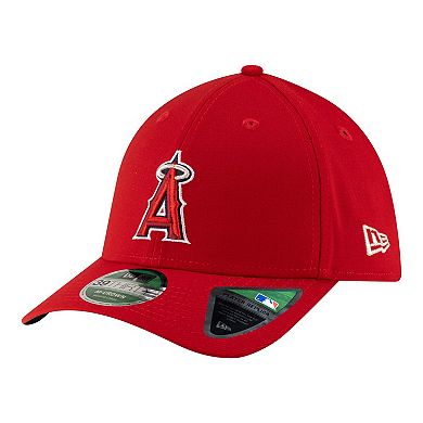 Men's New Era Red Los Angeles Angels Player Replica 39THIRTY M-Crown Flex Hat