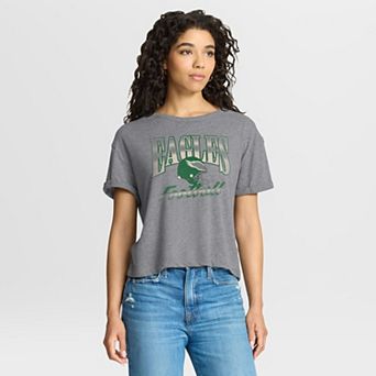 Women's Fanatics Heather Gray Philadelphia Eagles Overplayed Tribute Tri-Blend Boxy T-Shirt