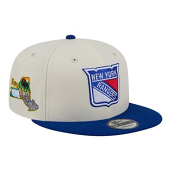 Men's New Era White/Blue New York Rangers Injection Localized Two-Tone 9FIFTY Snapback Hat