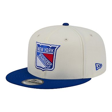 Men's New Era White/Blue New York Rangers Injection Localized Two-Tone 9FIFTY Snapback Hat
