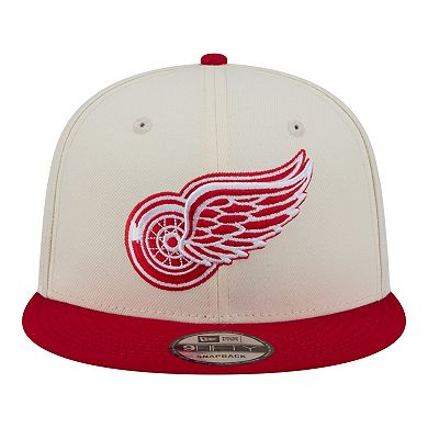 Men's New Era White/Red Detroit Red Wings Injection Localized Two-Tone 9FIFTY Snapback Hat