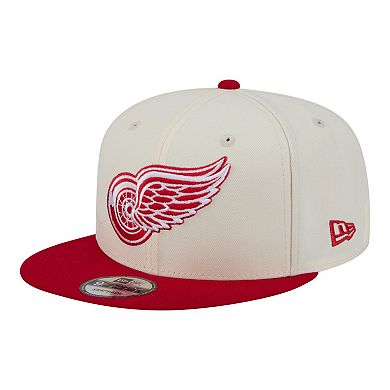 Men's New Era White/Red Detroit Red Wings Injection Localized Two-Tone 9FIFTY Snapback Hat