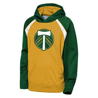 Youth Outerstuff Gold Portland Timbers Striker Fleece Hoodie