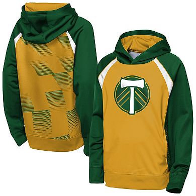 Youth Outerstuff Gold Portland Timbers Striker Fleece Hoodie