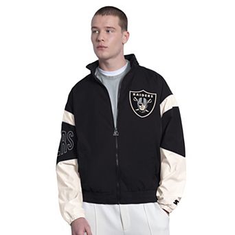 Men's Starter Black Las Vegas Raiders The Gust Full-Zip Hoodie
