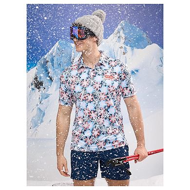 Men's Chubbies Blue Team USA The Snow Place Like First Polo