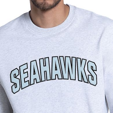 Men's Starter Ash Seattle Seahawks Faceoff Fleece Sweatshirt