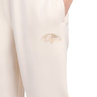 Women's Starter Cream Baltimore Ravens Pastel High Waisted Travel Fleece Pants