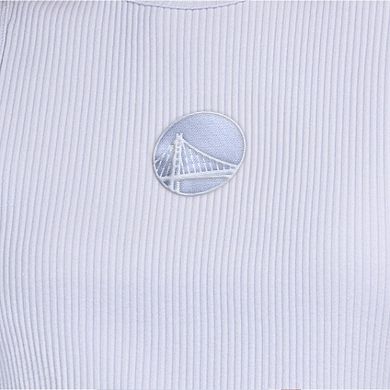 Women's Starter Blue Golden State Warriors Pastel Ribbed Tank Top