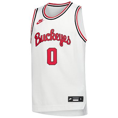 Youth Nike White Ohio State Buckeyes Replica Basketball Jersey