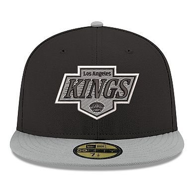 Men's New Era Black Los Angeles Kings Core Logo Two-Tone 59FIFTY Fitted Hat