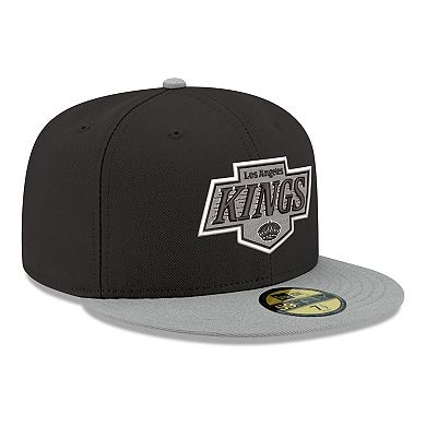 Men's New Era Black Los Angeles Kings Core Logo Two-Tone 59FIFTY Fitted Hat