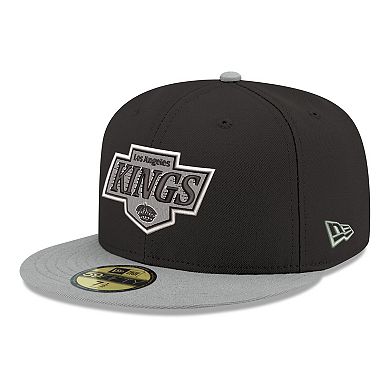 Men's New Era Black Los Angeles Kings Core Logo Two-Tone 59FIFTY Fitted Hat