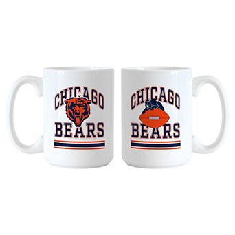 Logo Brands Chicago Bears 15oz. Current & Throwback Mug Set