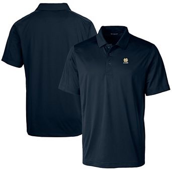 Men's Cutter & Buck Navy Notre Dame Fighting Irish Alumni Logo Prospect Textured Stretch Polo