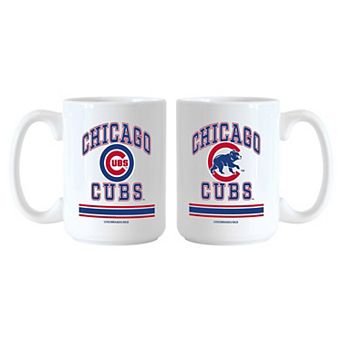 Logo Brands Chicago Cubs 15oz. Current & Throwback Mug Set