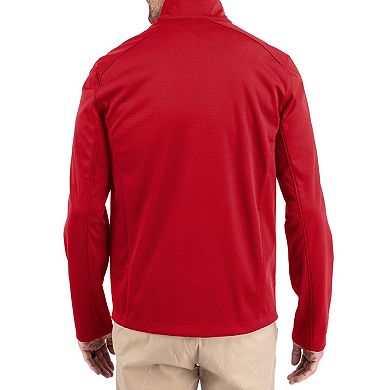 Men's Cutter & Buck Cardinal Arkansas Razorbacks Evoke Eco Softshell Recycled Full-Zip Jacket