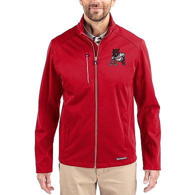 Men's Cutter & Buck Cardinal Arkansas Razorbacks Evoke Eco Softshell Recycled Full-Zip Jacket