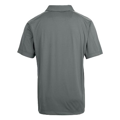 Men's Cutter & Buck Gray Notre Dame Fighting Irish Alumni Logo Prospect Textured Stretch Polo
