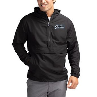 Men's Cutter & Buck Black UCF Knights Charter Eco Recycled Half-Zip Anorak Jacket