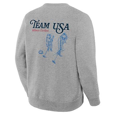 Men's Fanatics Heather Gray Team USA Milano Cortina 2026 Winter Olympics Curling Sweatshirt