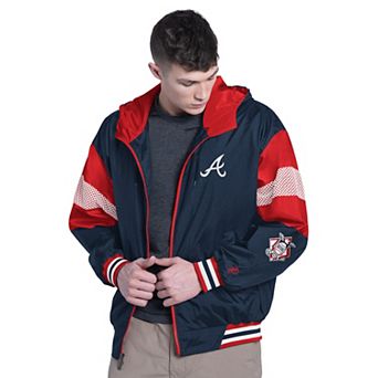 Men's Pro Player Navy/Red Atlanta Braves Legacy Lightweight Full-Zip Jacket