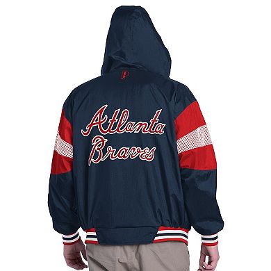 Men's Pro Player Navy/Red Atlanta Braves Legacy Lightweight Full-Zip Jacket