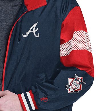 Men's Pro Player Navy/Red Atlanta Braves Legacy Lightweight Full-Zip Jacket