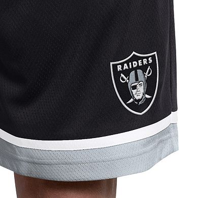 Men's Starter Black Las Vegas Raiders Power Play Mesh Shorts