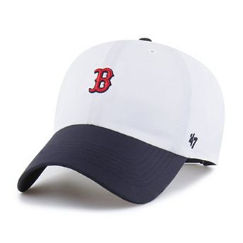 Men's '47 White/Navy Boston Red Sox Vista Mini Clean Up brrr� Adjustable Hat