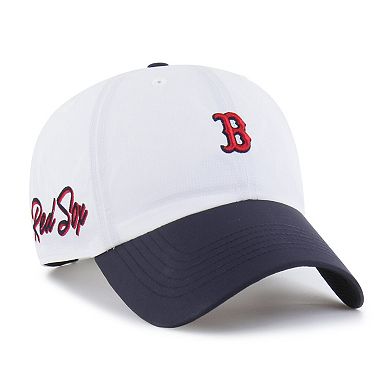 Men's '47 White/Navy Boston Red Sox Vista Mini Clean Up brrr Adjustable Hat