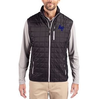 Men's Cutter & Buck Black Air Force Falcons Rainier Eco Insulated PrimaLoft Full-Zip Puffer Vest