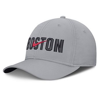 Men's New Era Gray Boston Red Sox Primetime Dri-FIT Rise Bozz Flex Hat